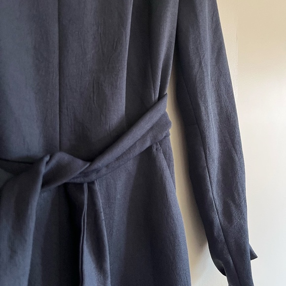 Aritzia Wilfred Écoulement Long-Sleeve Jumpsuit Tie Waist Blue / Navy - Picture 12 of 13
